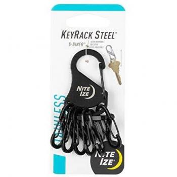 Nite Ize KeyRack Steel Llavero Multiherramienta, Hombres, Negro, M