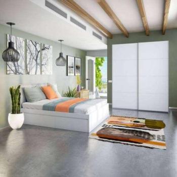 Dormitorio Estilo Nórdico Pack Blanco Artik y Gris Antracita 150 CM