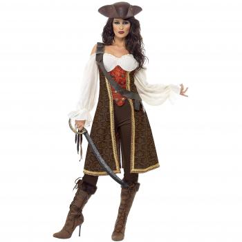 Disfraz de Mujer Pirata Elegante de Alta Mar - Talla S