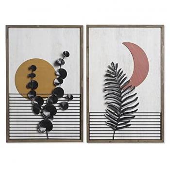Cuadro Escandinavo DKD Home Decor 51 x 3 x 76,5 cm Luna (2 Unidades)
