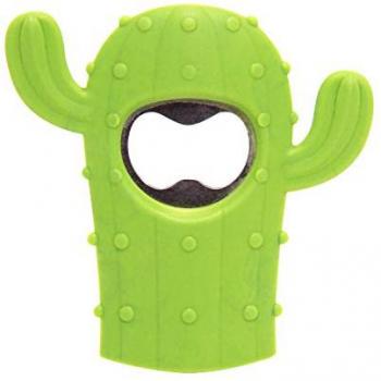 Abrebotellas Cactus de Kook Time - Abridor de Botellas con Diseño Divertido y Original, Fabricado en Silicona y Acero Inoxidable, Color Verde