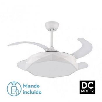 Ventilador de Techo con Motor DC y Mando a Distancia 72W Blanco