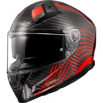 Casco Integral LS2 FF811 VECTOR II CARBON FLUX GLOSS RED-06