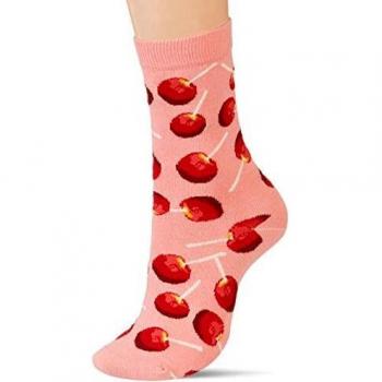 John Frank Women's Fuchsia Printed Socks Pink