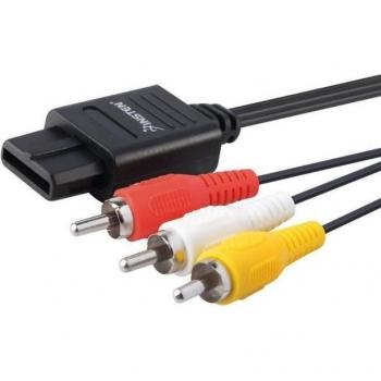 Cable AV RCA Compuesto de Audio y Video para Consolas Nintendo 64 y GameCube, 1.8 metros