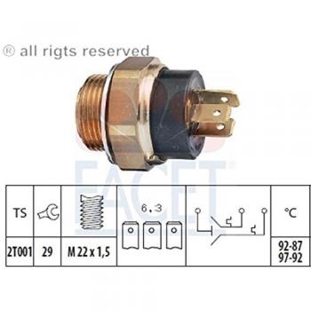 Facet 7.5612 Interruptor de temperatura, ventilador del radiador