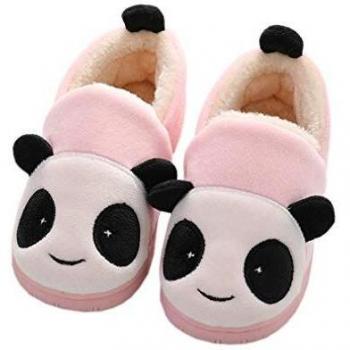 Zapatillas de Estar por Casa para Niñas Niños Invierno Zapatillas Interior Casa Caliente Pantuflas Suave Algodón Calentar Zapatilla Mujer Hombres Rosa 28-29 EU