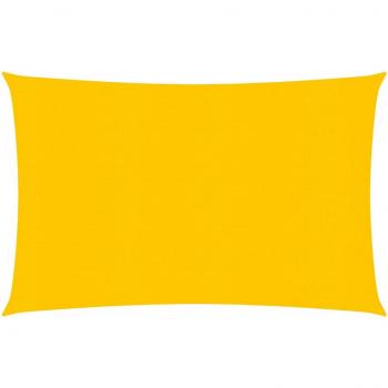 Toldo de vela rectangular HDPE 160 g/m² Amarillo 3,5x5 m