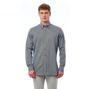 Bagutta Blue Cotton Shirt - IT44 | XS
