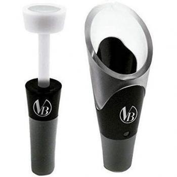Vin Bouquet FIA 006 - Set Escanciador & Tapón, Escanciador con Filtro y un Tapón de Vacío