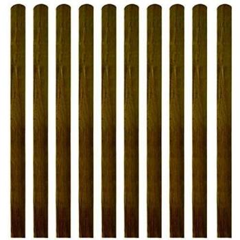 vidaXL 10x Vallas de Estacas Jardín Madera Pino Impregnada 140 cm Cerca Palos