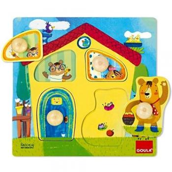 Goula- Casa Familia Osos Conjunto de Puzzles, Multicolor