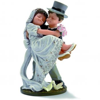 Nadal Figura Decorativa el día mas Feliz pequeña, Resina, Multicolor, 9.00x9.50x14.50 cm