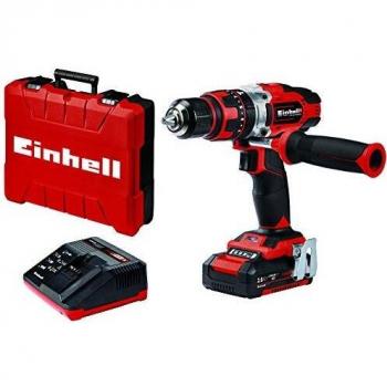 Einhell 4513916 Taladro percutor con batería, Rojo, Negro
