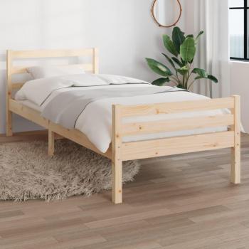 Estructura de cama de madera maciza 90x200 cm sin colchón vidaXL