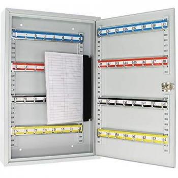 Armario de Llaves Rottner S 64, Cerradura Cilíndrica, Capacidad para 64 Llaves, Color Gris