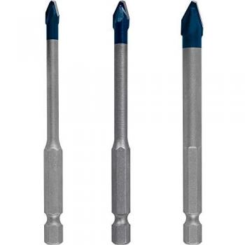 Bosch Professional 3 x Set de brocas Expert HEX-9 HardCeramic, para Tejas, Baldosas, 5-8 mm, Accesorios Taladro de impacto rotativo