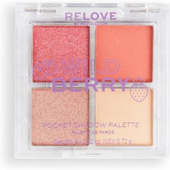 Revolution Relove Pocket Palette Eyeshadow Palette Shade Wild Berry 4x0.72 g
