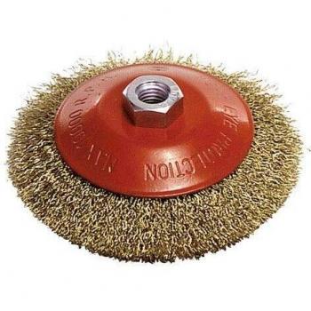 Cepillo Acero M14 Latonado Oblicuo 100x10 mm.