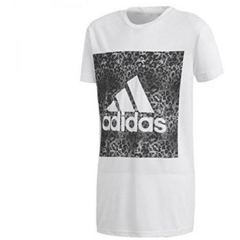 adidas Yg Logo Loose T Camiseta, Niñas, Blanco