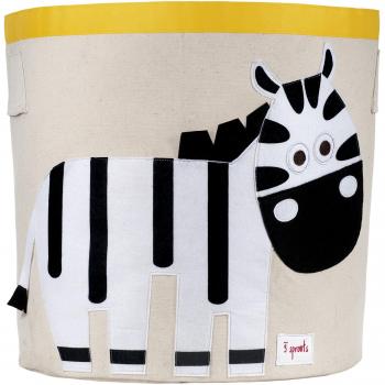 3 Sprouts Cebra - Cesta para juguetes, unisex