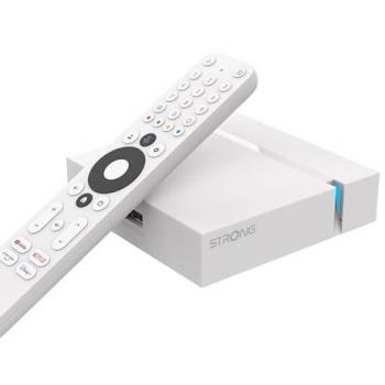 Caja de Streaming Android TV 4K UHD Strong Leap-S3+ V2 con Chromecast, Asistente de Google, Dolby Atmos y Dolby Vision