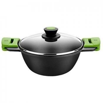 BRA Cacerola cóncava, Aluminio fudido, Negro, 28 cm