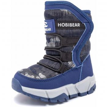 UBFEN Botas de Nieve Botas de Invierno para Niñas Impermeable Botas de Invierno para Niños Senderismo Niña de Outdoor Botas 32 EU C Azul
