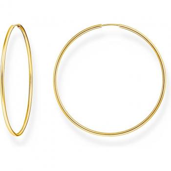 Thomas Sabo Large Gold Plated Hoop Earrings CR729-413-39