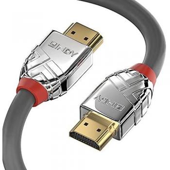 Lindy 7.5m Standard HDMI Cable, Cromo Line, Premium Design, Gold Plated, with Ethernet, 4K 30Hz HDMI 2.0 10.2G 3D 1080p 120Hz 144Hz HDR ARC CEC ATC Tested TV OLED Monitor Xbox PS4 PS5 Blu-ray Soundbar