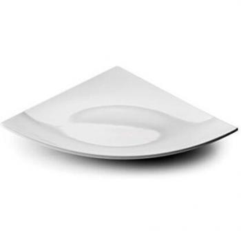 Lacor - 63588 - Fuente Melamina Triangular Classic 40,5x40,5x6,5 cm - Blanco