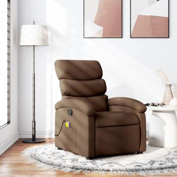 Sillón de masaje reclinable de tela vidaXL en Gris claro, Gris oscuro y Negro, Sillón Dormitorio cómodo, Silla Relax, Sillón Sofá de Ocio