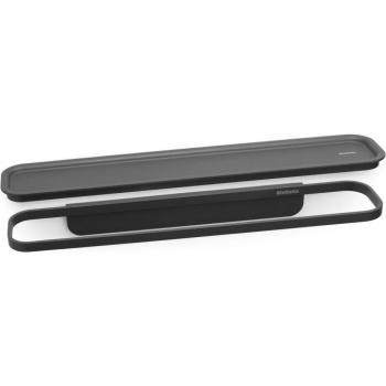 Estante para baño Brabantia MindSet, 46x11x21.5 cm, gris oscuro, 4 piezas por paquete
