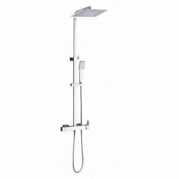 Columna de Ducha Rousseau ABS Ajustable Antical Con Soporte Cromada