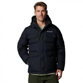 Chaqueta acolchada con capucha Columbia Landroamer Puffer negra para hombre, talla XXL