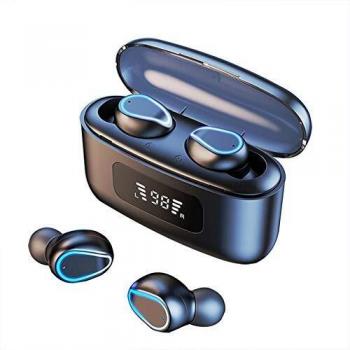 SHENXI Auriculares Bluetooth 5.0,Auriculares Inalámbricos Deportivos IPX7 2200mAh 9D HiFi Auriculares In-Ear CVC 8.0 con Pantalla LED y Control Táctil
