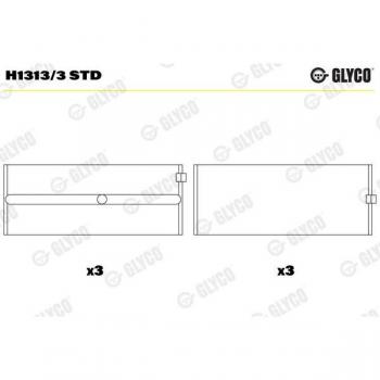 Glyco H1313/3 STD Cojinete de cigüeñal