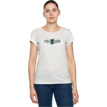 Camiseta de Mujer Trangoworld Viento de Manga Corta Beige