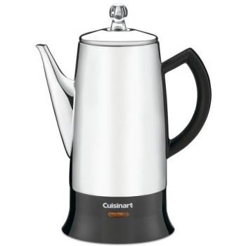 Cuisinart PRC-12 Classic 12-Cup Stainless-Steel Percolator, Black/Stainless