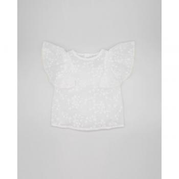 Fina Ejerique Blusa voile flores bordadas blanco