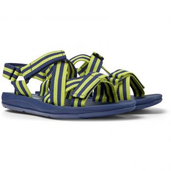 CAMPER Match Sandals for Men - Blue/Green, Size 46, Cotton Fabric