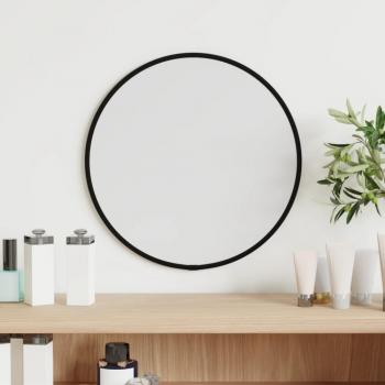 Espejo de Pared Redondo Ø 30 cm Decoración Dormitorio Tocador Color Dorado, Negro, Plateado