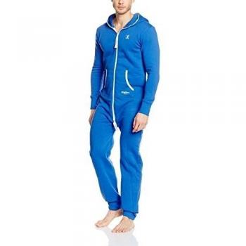 One Piece Original -  Pijama unisex de una pieza, color azul marino, talla L