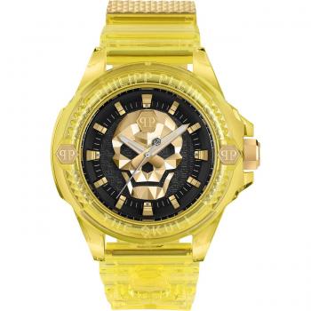 Philipp Plein The $kull Synthetic Watch Yellow male Size: ONE SIZE