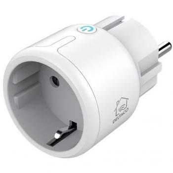Enchufe Inteligente Deltaco SH-P01M 3600W, Conexión WiFi, Compacto y Blanco