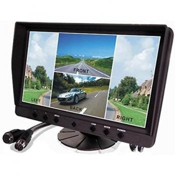 YATEK Monitor Aparcamiento LCD Quad TFT 9 para cámaras traseras. Válido para Camiones, Coches, etc. Dispone de 4 Entradas para cámaras