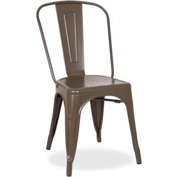lo+demoda Terek Frosted Edition - Silla, acero, 86 x 39 x 48 cm, color marrón