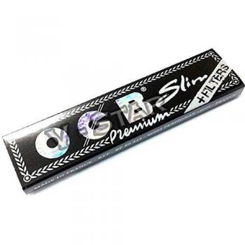 OCB Premium Slim Rolling Papers with Filter Tips, 32 Sheets + 32 Filters Booklet