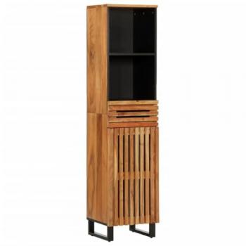 Aparador de madera maciza acacia 38x34x160 cm, armario de almacenaje, mueble aparador, mueble de almacenaje de cocina, bufé