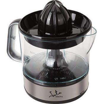 Jata EX421 Exprimidor Eléctrico con Rotación en Ambos Sentidos Incorpora dos Conos Cuerpo en Acero Inoxidable Depósito con Asa Tapa transparente